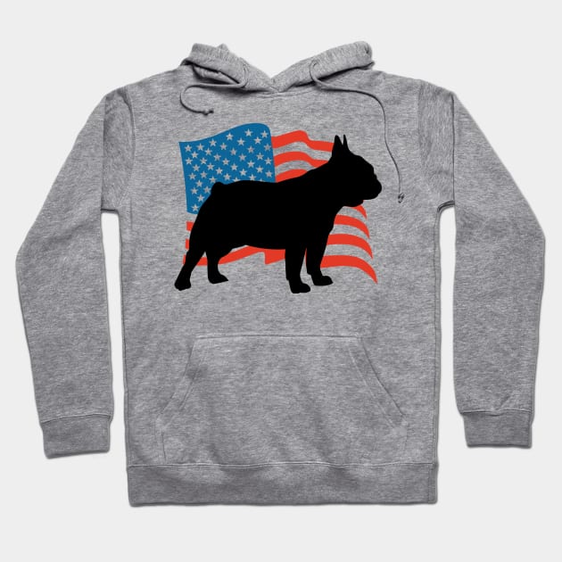 Frenchie French Bulldog USA America - Dog Lover Dogs Hoodie by fromherotozero